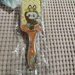 NWT Cute Orange Labubu Hairbrush with Design